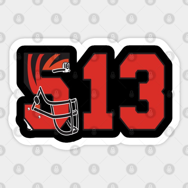 513 Bengal Pride Sticker by DeepDiveThreads